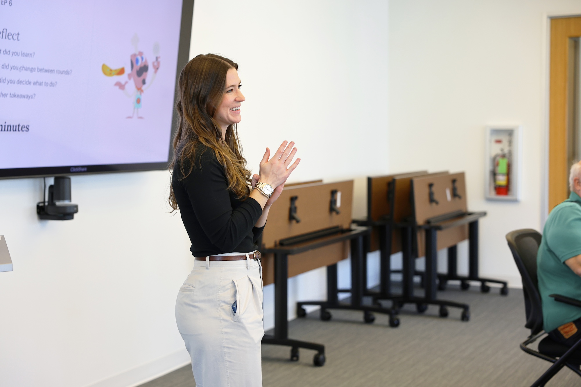 Maria Burke facilitating a design workshop